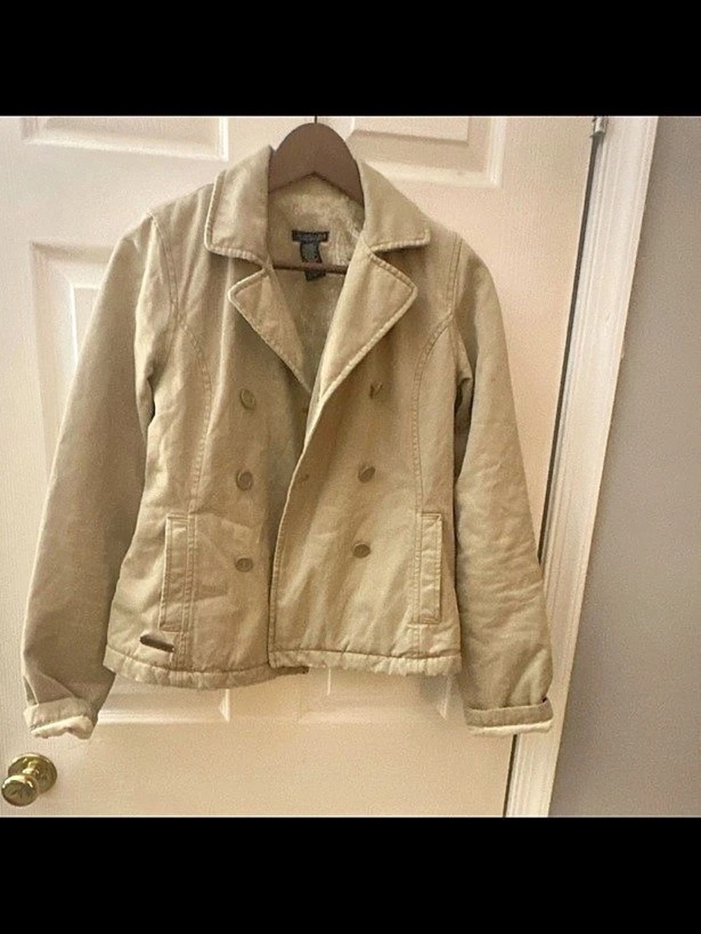 Abercrombie & Fitch Women'Small Utility Jacket Cream Size Small
